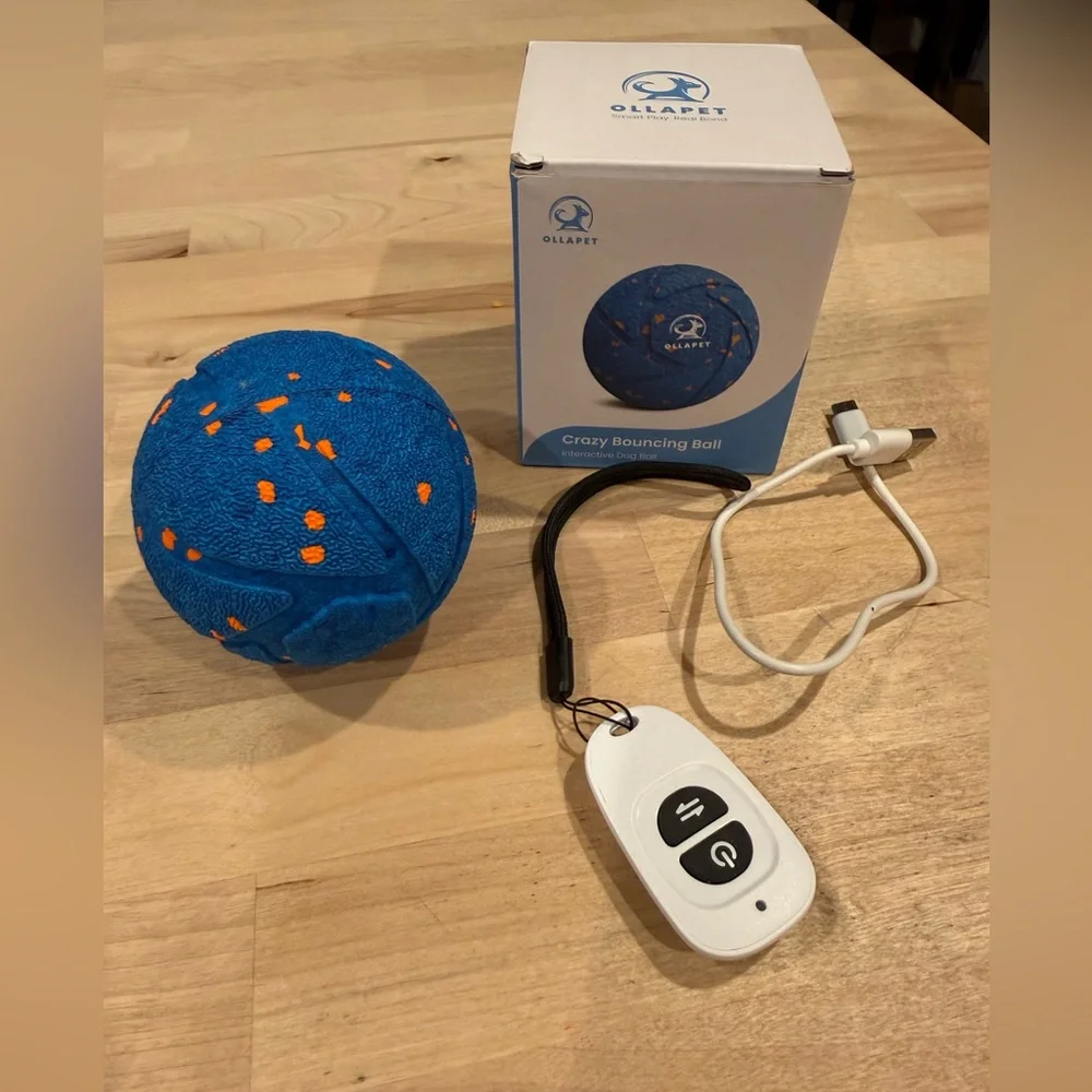 AWESOME Blue and Orange Crazy Bouncing Interactive Ball w/ remote control